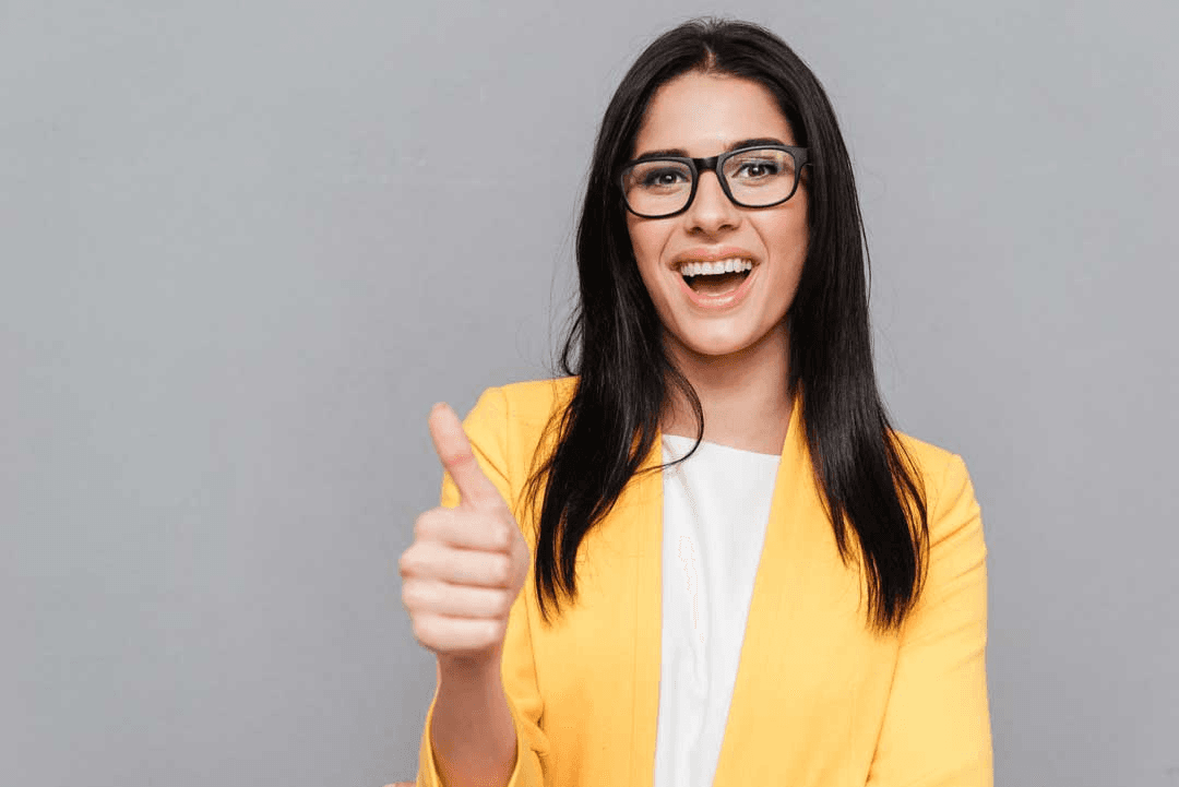 Happy testimonial customer